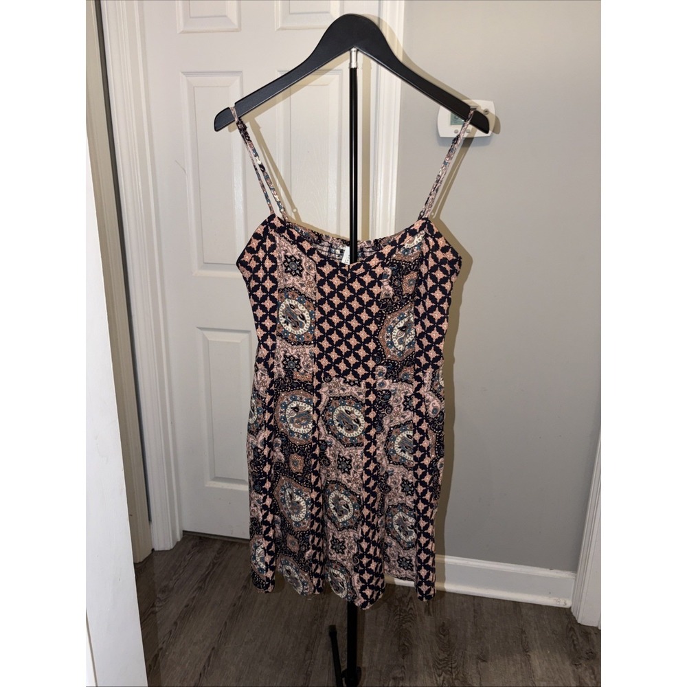 Aeropostale Bohemian Paisley Mini Dress 90s Retro Festival Cottagecore Boho EUC